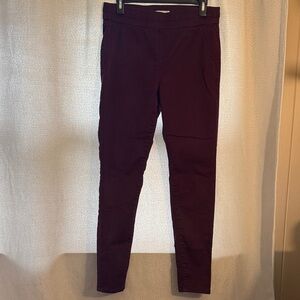 New York & Company Burgundy Skinny Dress Pants
